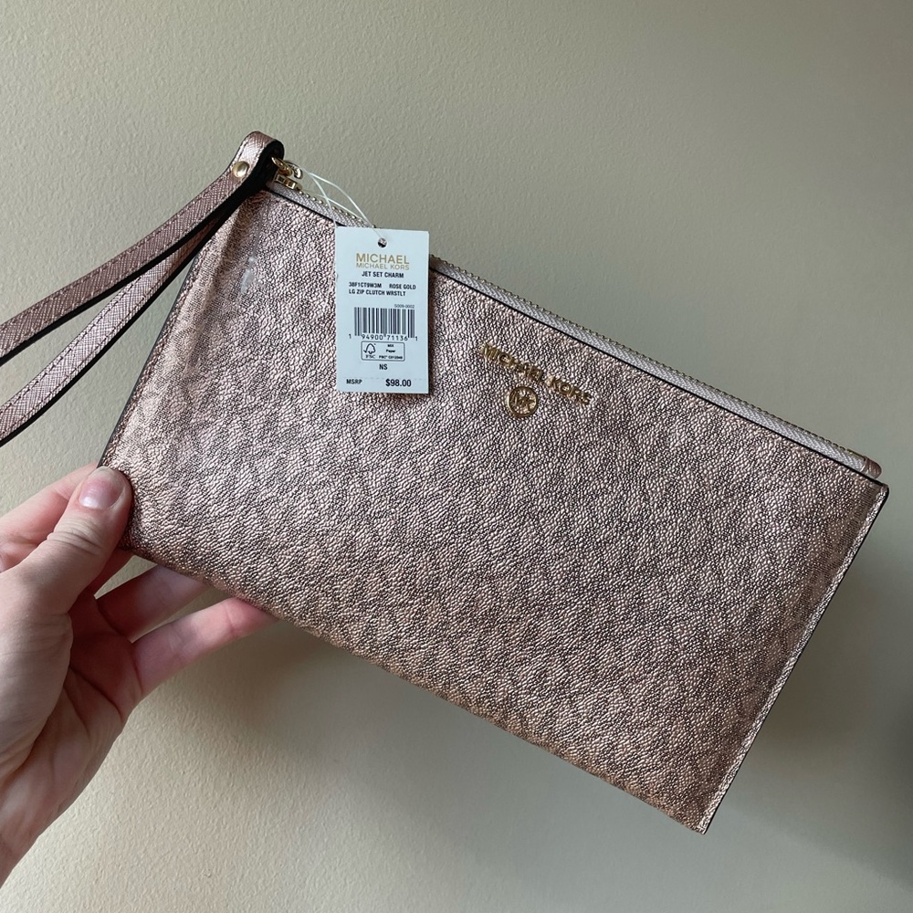 Michael Kors Gold/Brown Wristlet